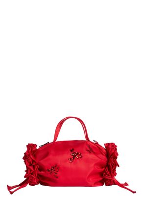 Simone Rocha Mini Double Ribbon Rosette Handbag With Beaded Embellishments