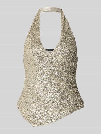 Gina Tricot Tanktop mit V-Ausschnitt in Gold, Gr&ouml;&szlig;e M