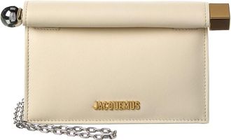 Jacquemus The Round Carr&eacute; Small Leather Clutch