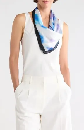 Vince Camuto Poppy Blur Square Scarf in Blue at Nordstrom Rack