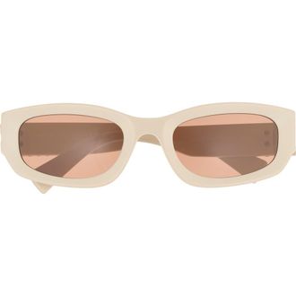 Miu Miu 53mm Irregular Sunglasses in Milk /Brown at Nordstrom