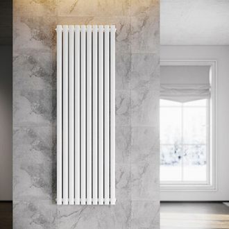Sonni Sonni Radiador De Vertical Ovalado Blanco Radiador Centro Conexi&oacute;n Doble Capa 1800x593mm