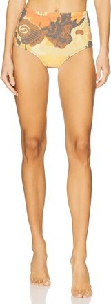 Free People Billie Hi Waist Bikini Bottoms In Bossa Nova Blooms