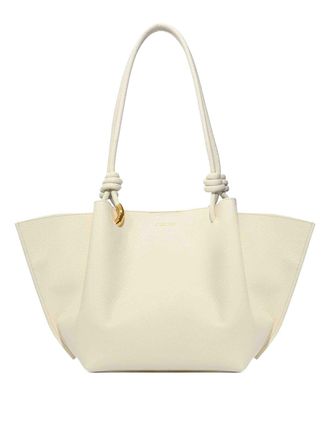 Coccinelle Finn Medium Crab Pearl Leather Bag