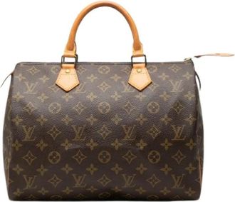 Louis Vuitton Pre-owned Speedy 30 - Dames - Vintage Handtas - Bruin - ONE Size - Leer - Vintage