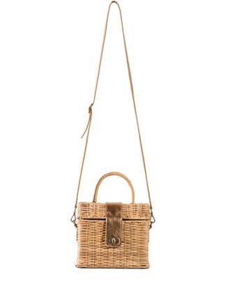 NANNACAY Melody wicker tote bag - Neutrals
