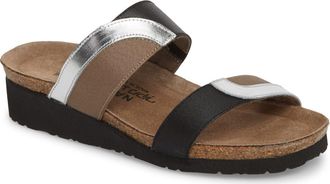 Naot Frankie Slide Sandal in Silver Mirror Leather at Nordstrom, Size 10Us