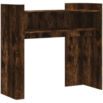 vidaXL Console Table Smoked Oak 100x35x90 cm Engineered Wood Vidaxl