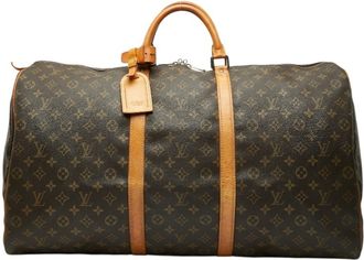 Louis Vuitton Brown Pvc Leather Boston Bag (Pre-Owned)