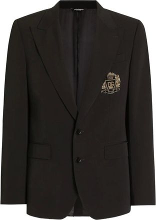 Dolce & Gabbana embellished single-breasted blazer - men - Virgin Wool/Spandex/Elastane/Silk - 54 - Black