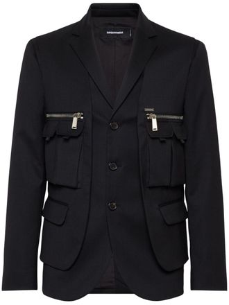 Dsquared2 Jack met enkele rij knopen - Zwart