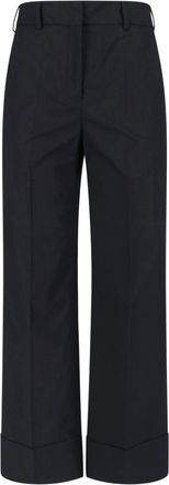 Incotex Black Tailored Straight-Leg Stretch Trousers
