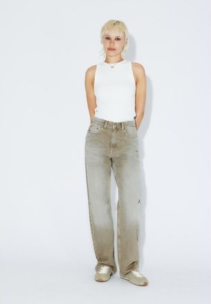 Dr. Denim Echo High Straight Rigid Jeans in Washed Oak Used at Nordstrom, Size 32
