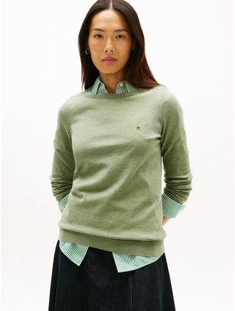 Tommy Hilfiger Womens Boatneck Sweater - Green - XXL
