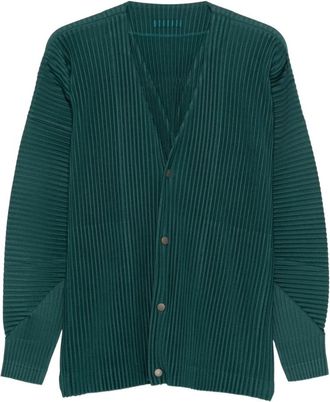 Issey Miyake Pliss&egrave; Blouson - Dames - Vesten - Groen - XL - Truien & Vesten