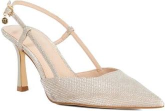 Dune London Composure Pointed Toe Slingback Pump in Gold at Nordstrom, Size 10Us