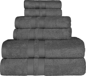 Superior Solid Cotton 6-Piece Towel Set in Charcoal at Nordstrom Rack, Size 6 Piece Set