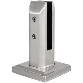 OEM Pince A Verre - Acero Inoxidable - Para Cristal Templado 10-12 Mm - Fijacion Sin Perforacion - Balcon Jardin Piscina Escalera - Unidad