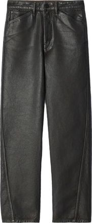 Christophe Lemaire Flared Five-pocket Pants In Heavy Garment-dyed Broken Twill
