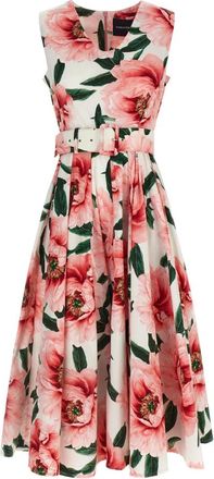 Samantha Sung Abelia Cotton Midi Dress - Dames - Casual kleedjes - Veelkleurig - XL - Katoen - Kleedjes