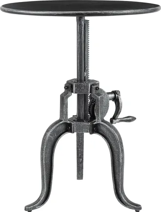 Clp Mesa Auxiliar Marcos 50 Cm Plateado Antiguo