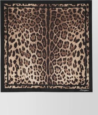 Dolce & Gabbana silk leopard-print scarf