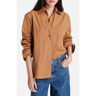 TWP Next Morning Cotton Button-Up Shirt in Argan Oil at Nordstrom Rack, Size Medium/large