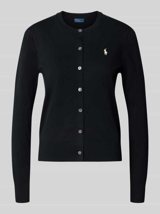 Polo Ralph Lauren Slim Fit Strickjacke aus Baumwoll-Mix in Black, Gr&ouml;&szlig;e XXL
