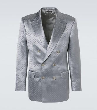 Tom Ford Polka-dot cr&ecirc;pe satin blazer