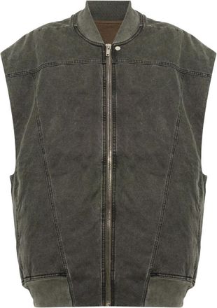 Rick Owens Oversized Denim Vest - Heren - Bodywarmers - Grijs - XS - Denim - Jassen
