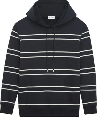 Saint Laurent Mens Black Cotton Hoodie - Size Small