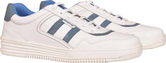 Firetrap Dames/Dames Leren Platte Skateboard Schoenen (Wit/blauw)