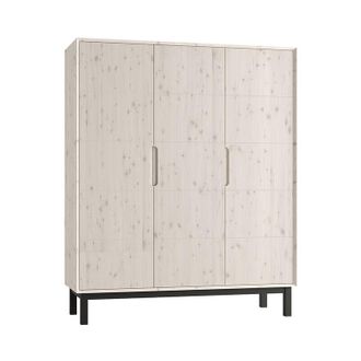 OEM Armoire 3 Portes Pinio Country Bois Blanchi