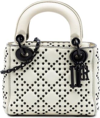 Dior Pre-owned Dior Mini Lambskin Cannage Studded Supple Lady Dior Ladies ETZBTIF2DREX38KL