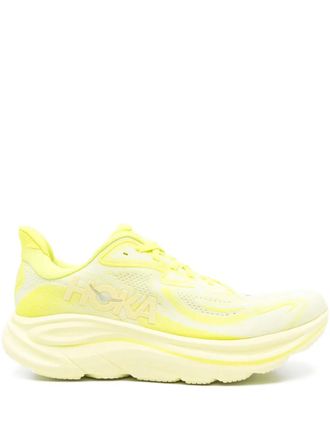Hoka One One lace-up mesh trainers - men - Fabric/Rubber/Fabric - 11.5 - Yellow