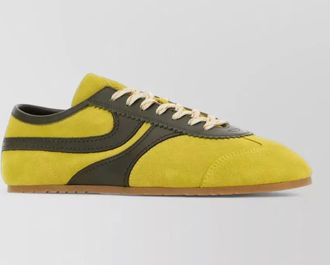 Dries Van Noten suede leather low-top sneakers