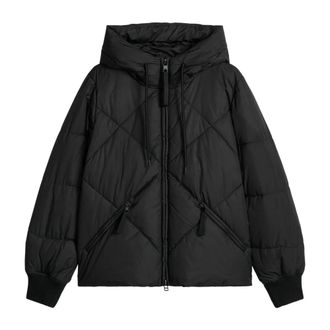 Marc O'Polo Geweven Outdoor Jas- Diamond Puffer - Dames - Jassen - Zwart - Maat: L Fleece