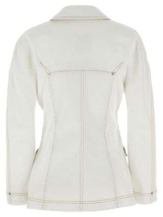 Givenchy Contrast-Stitched Denim Jacket - Cream