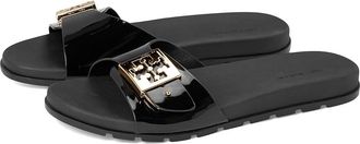 Tory Burch Buckle Slide Womens Shoes Perfect Black/Gold/Perfect Black : 10 M, Synthetic