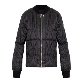 Rick Owens Winter Jackets, female, Black, Size: M Geocamo Flight Jacket