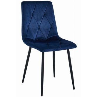 OEM Silla Libra - Terciopelo Azul Marino / Patas Negras X 1