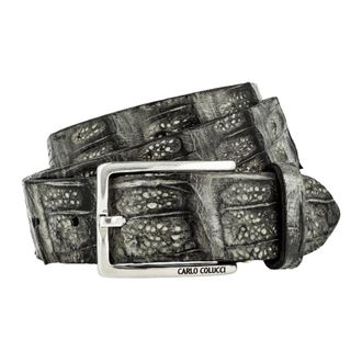 Carlo Colucci Heren, Accessoires, Grijs, Maat: 90 CM Leer