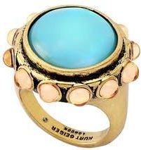 Kurt Geiger Resin Stone Cocktail Ring in Blue at Nordstrom Rack, Size 7