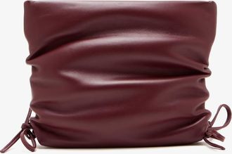 Studio Amelia Womens Ruched Clutch In Merlot