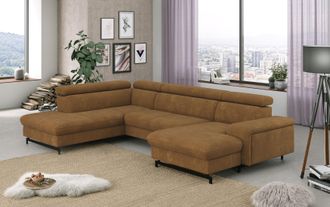 Cotta Wohnlandschaft »Emma U-Form« mit Kopfteilverstellung, wahlweise mit Bettfunktion & Bettkasten