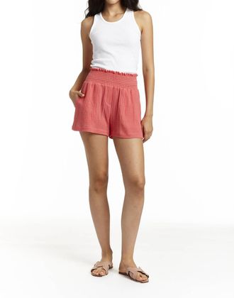 Drew Zoe Gauze Short In Mango