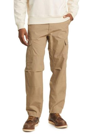 Carhartt Work in Progress Aviation Ripstop Cotton Cargo Pants in Leather (Rinsed) at Nordstrom, Size 30 X 32