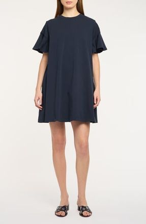 Cinq &agrave; Sept Jane Cotton Shift Dress in Navy at Nordstrom, Size 12