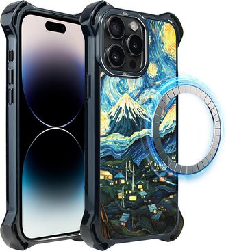 OEM Funda Para Iphone 14 Pro Max, Ibizu Dropguard Ultra Con Magsafe, Van Gogh, Noche Estrellada