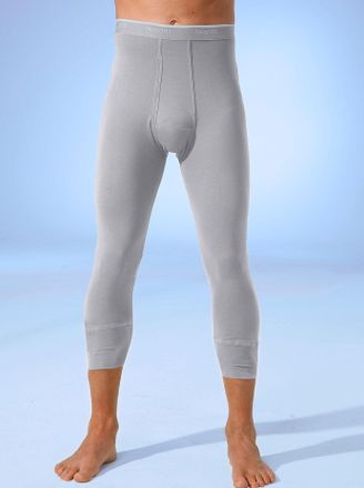 Bugatti Lange Unterhose BUGATTI, Herren, Gr. 10, 1 Stk., grau (grau, meliert), 100% Baumwolle, Unterhosen Lange Unterhose